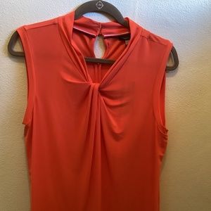 Tommy Hilfiger Knit Twist Front Orange Knit Shell/Tank (XL)